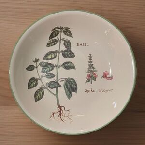 Williams Sonoma Culinary Herbs "Basil" Bowl Made in Portugal *READ*